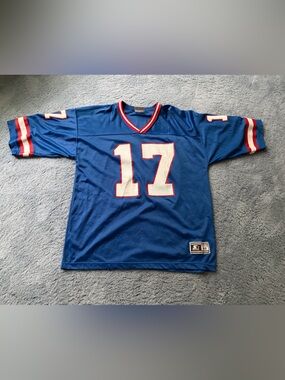 Vintage 90s Starter New York Giants NFL Jersey Mens XL Blue Dave Brown #17